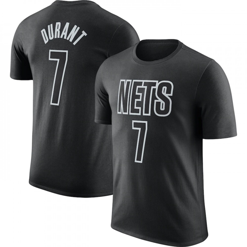 Official Brooklyn Nets Kevin Durant7 Black Jersey - - Game Day Essential