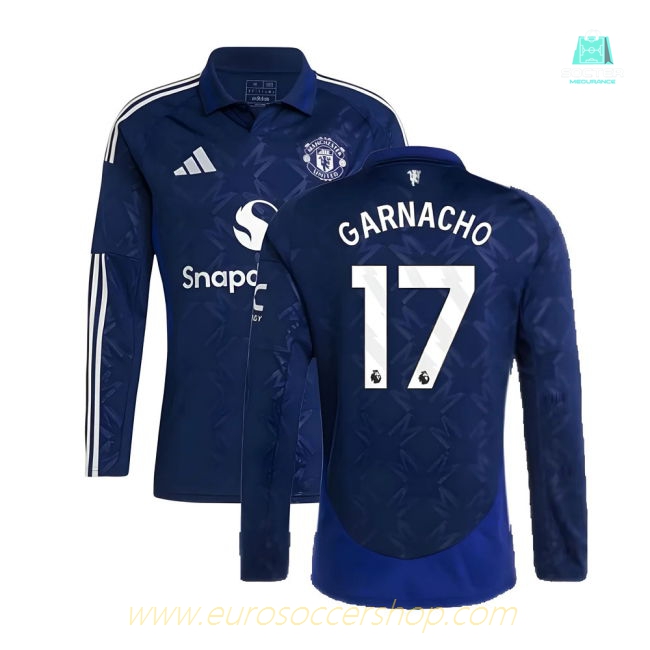 2024-2025 Man Utd Long Sleeve Away Shirt (Garnacho 17)