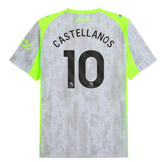 Man City 2025-20 Third Football Shirt with Castellanos Printing L M S