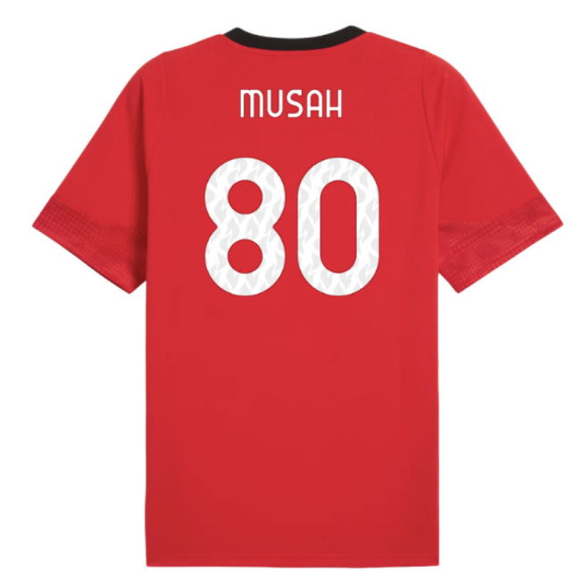 2025-2026 AC Milan Training Jersey (Red) (Musah 80)