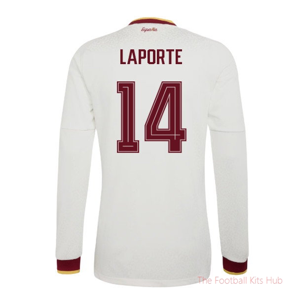 2026-2027 Spain Authentic Long Sleeves Away Shirt (Laporte 14)