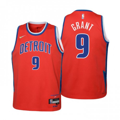 Red DET Detroit Pistons #9 Nike Fan Edition Jersey Game Day Wear