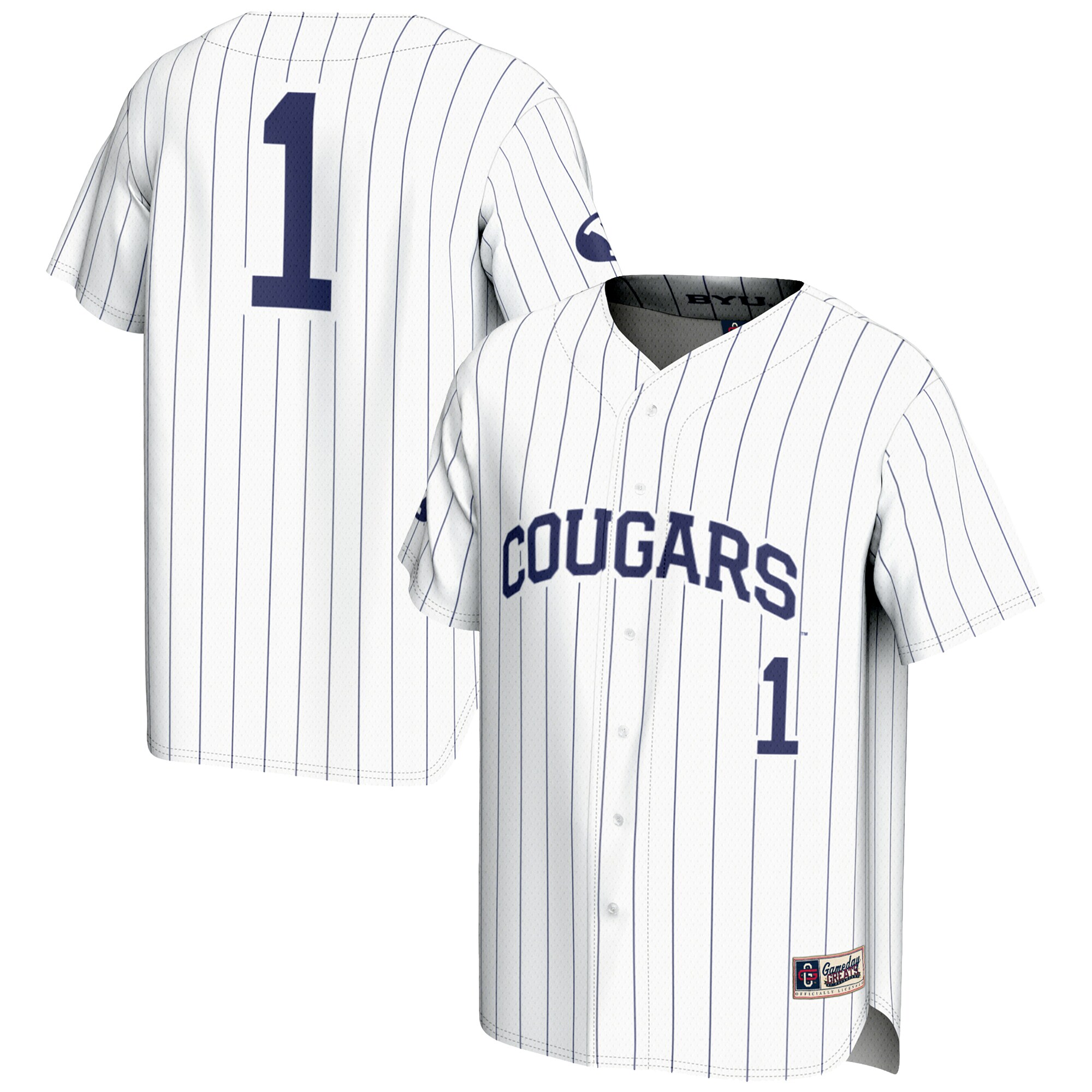 [DDG] BYU Cougars GameDay Greats Youth Lightweight Baseball Jersey - White