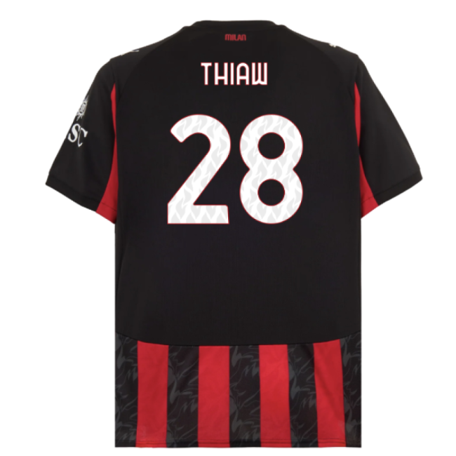 Ac Milan Home Authentic Jersey Thiaw Lightweight Premium Fabric