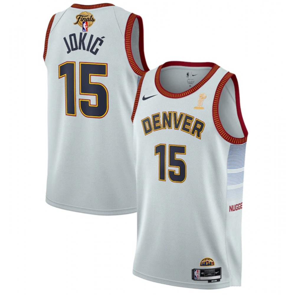 Limited Edition Denver Nuggets Nikola Jokic15 White Jersey -