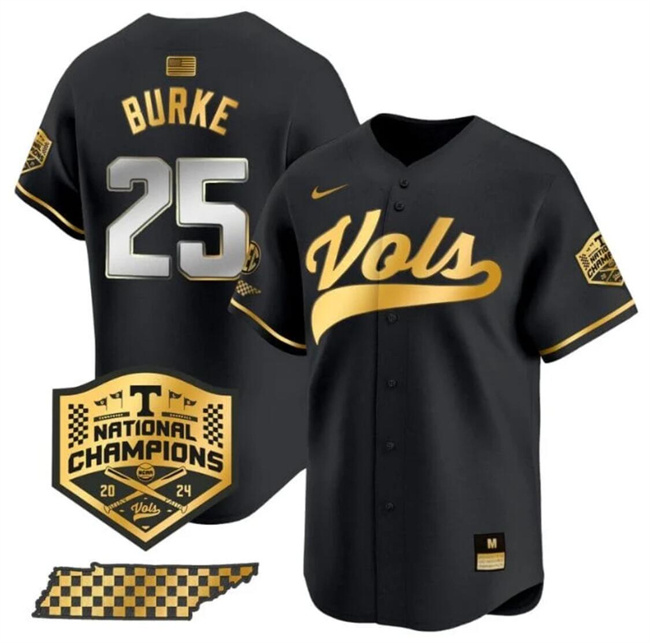 Men's None Black 2024 performance Blake Burke #25 home jersey Jersey