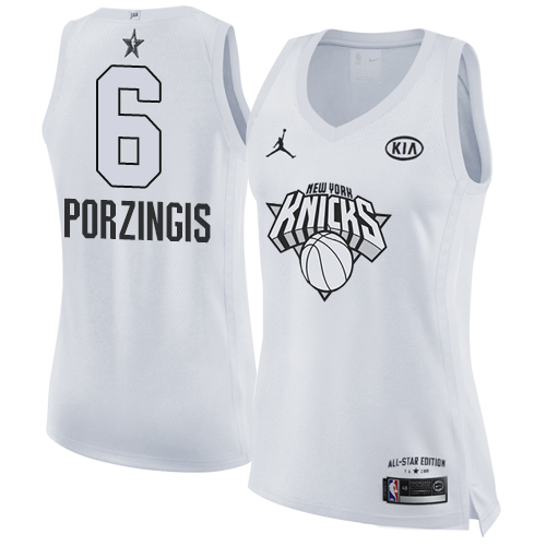 Elite Knicks NBA Swingman Jersey #6 Kristaps Porzingis 2018 Icon -