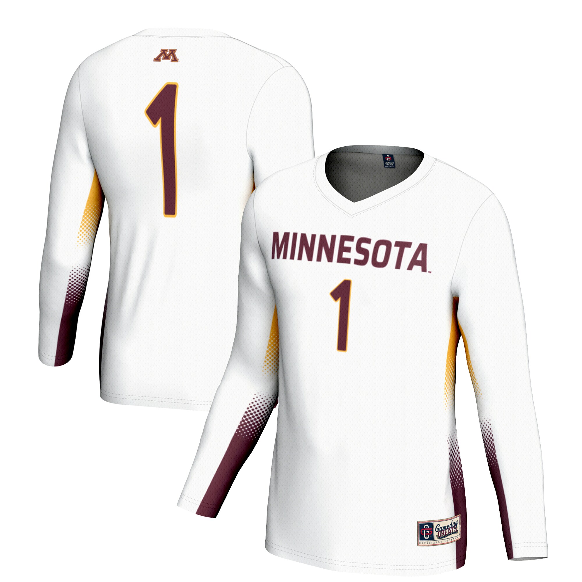 [DDG] Minnesota Golden Gophers GameDay Greats Unisex Lightweight Volleyball Jersey - White