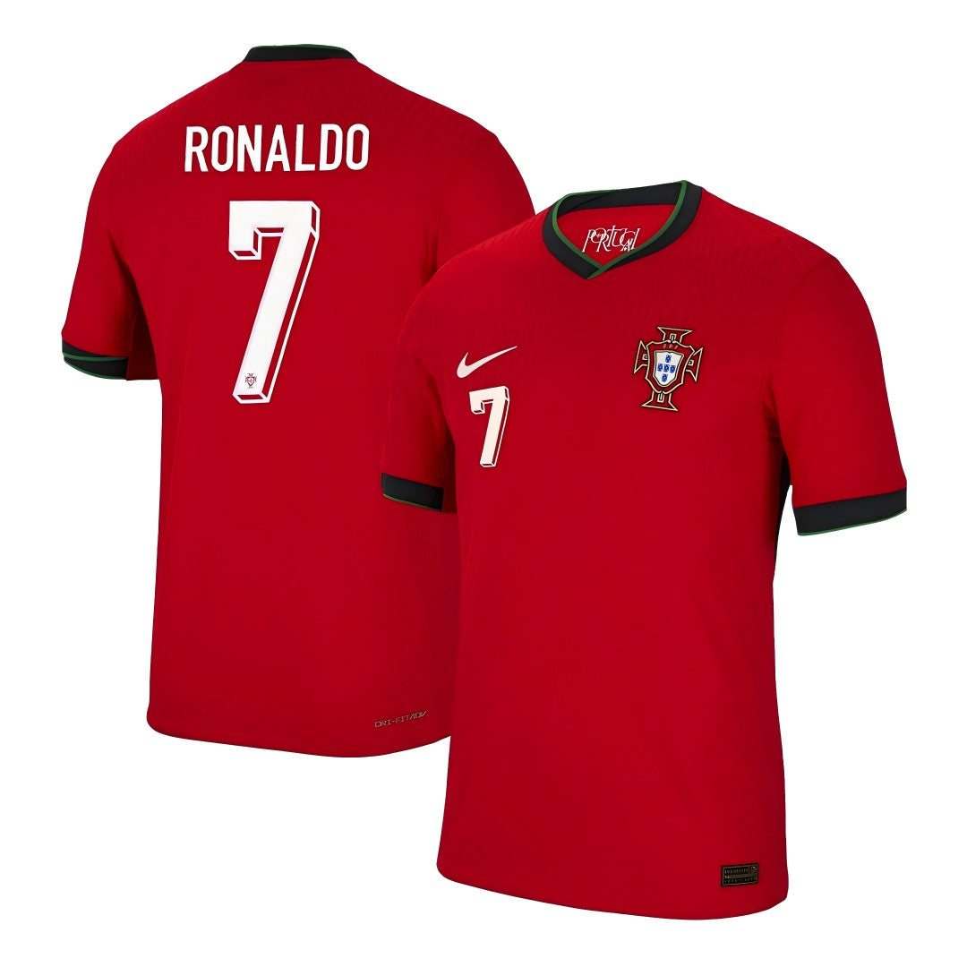 Portugal RONALDO #7 Home Match Jersey Euro 2024 Authentic Kit