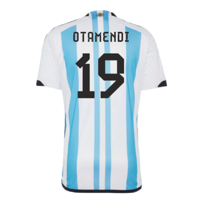 Official Argentina 2022 World Cup Winners Home Shirt (Otamendi 19)
