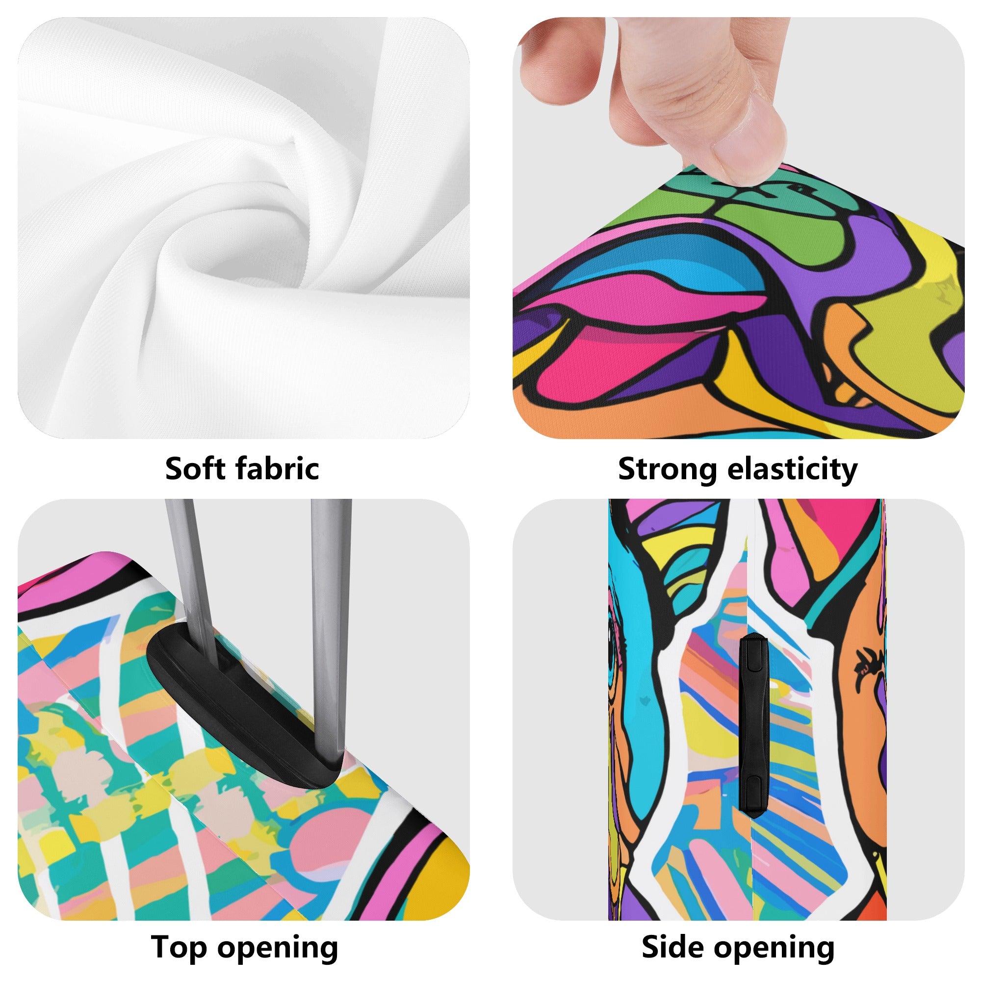 Durable Fashion-Forward Zoe - Luggage Cover for Pet Enthusiasts Stylish