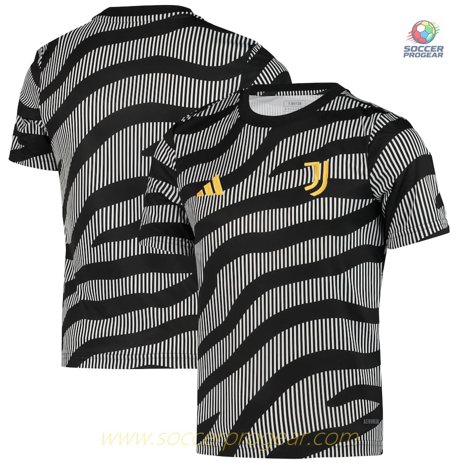 Juventus Pre-Match Football Jersey 2023 2024 Black