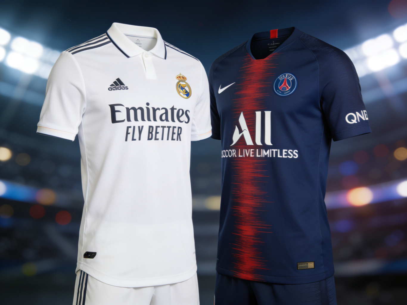 Real Madrid vs PSG Kit Comparison