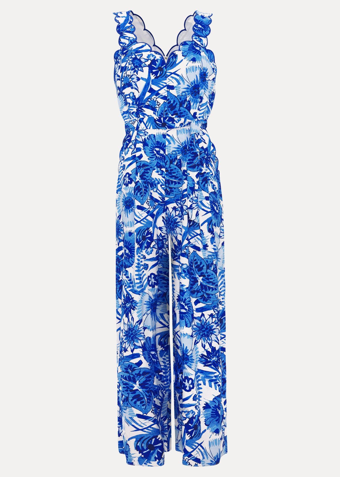 Tamzin Printed Scallop Jumpsuit