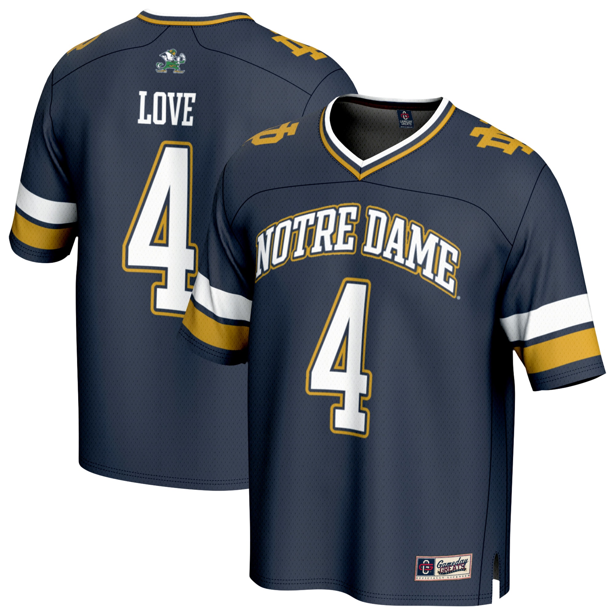 [NJP] Jeremiyah Love Notre Dame Fighting Irish GameDay Greats Youth Football Fashion Jersey - Navy