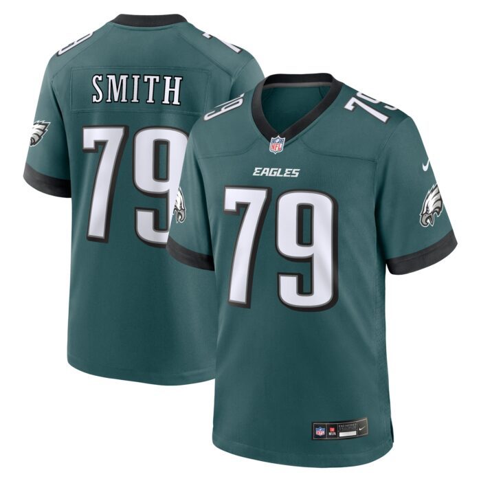 Men's Philadelphia Eagles Lecitus Smith Nike Midnight Gree...