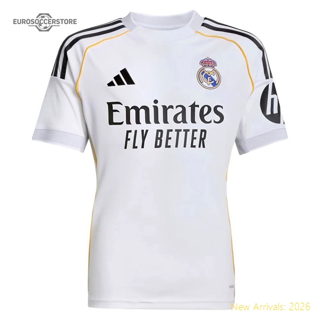 Match-Day 2025-2026 Real Madrid Home Shirt (Kids) (Alaba 4)