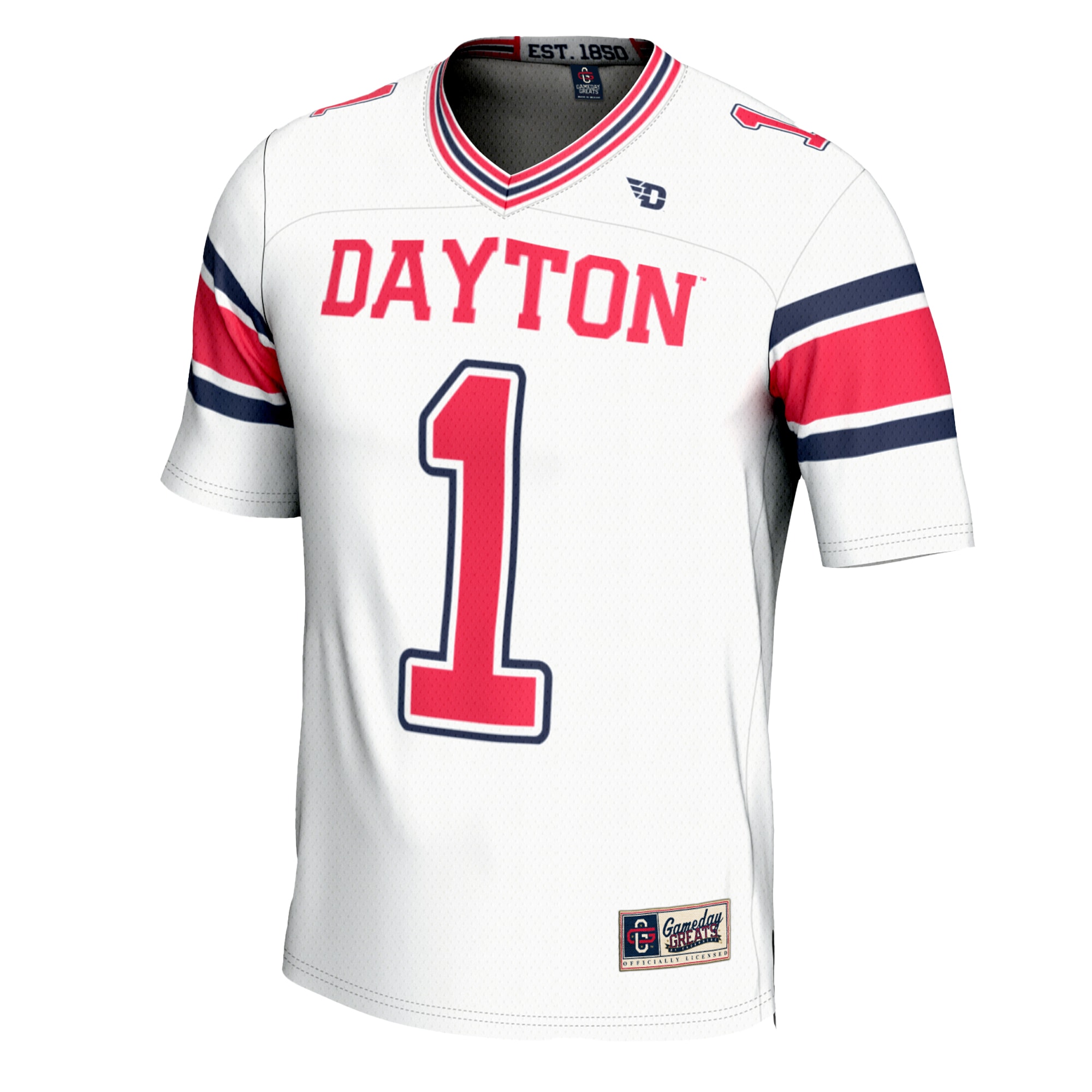 [DDG] Dayton Flyers GameDay Greats Youth Football Jersey - White