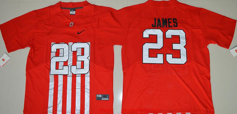 Men's Ohio St Buckeyes Red 2016 game jersey Lebron James #23 away