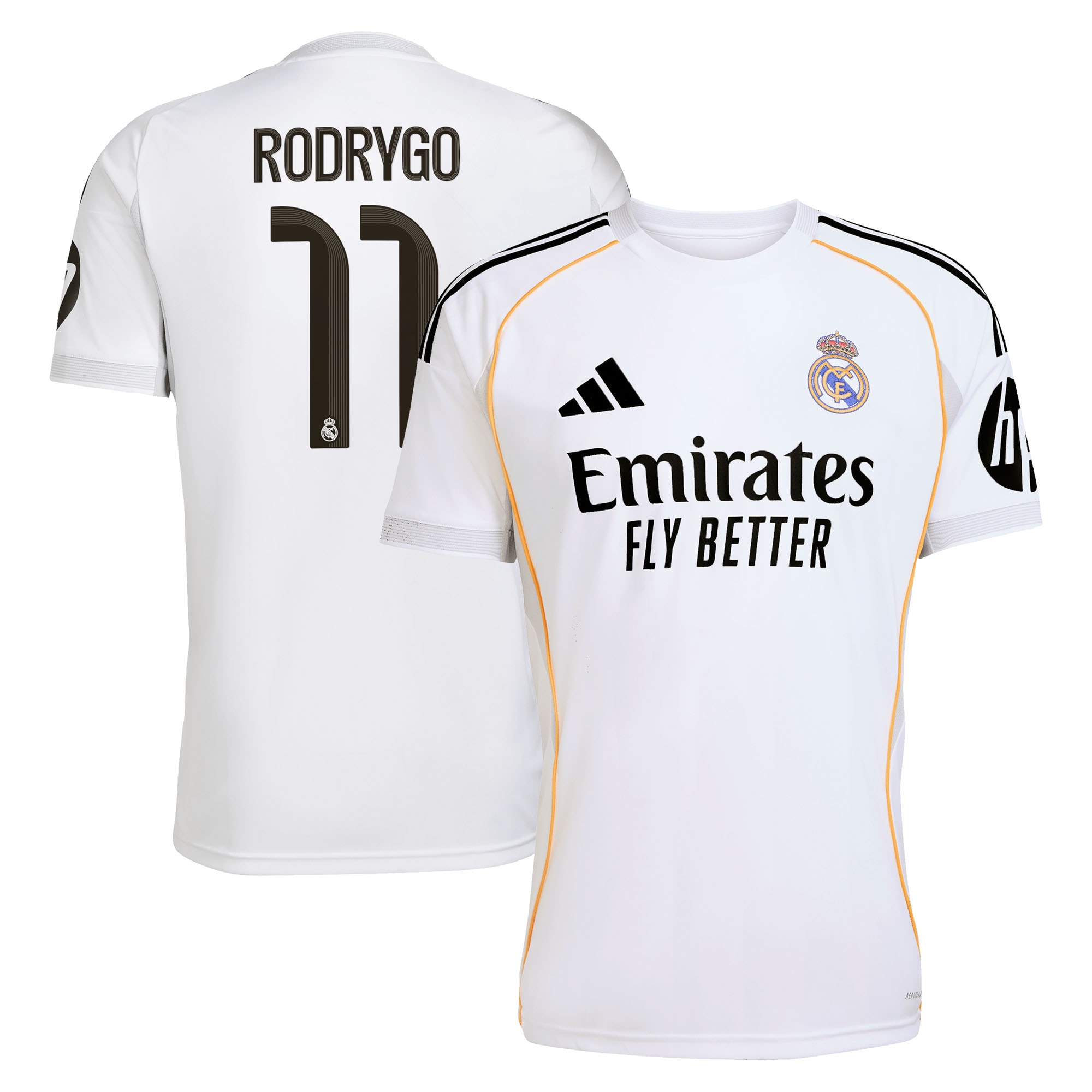 [SJH] Rodrygo Real Madrid 2025/26 Home Replica Jersey - White