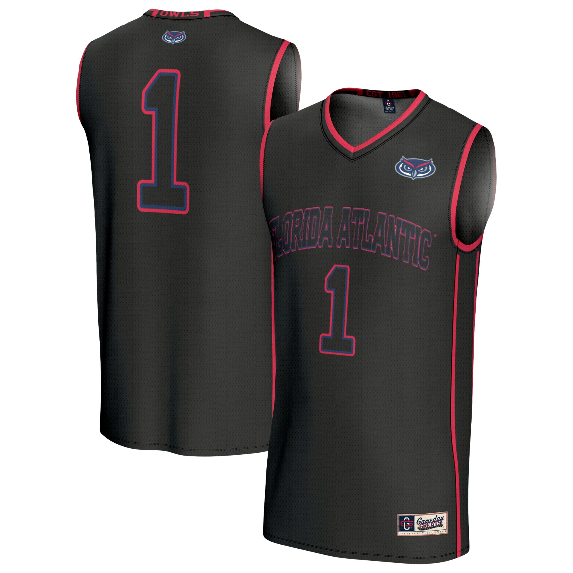 [DDG] Florida Atlantic Owls GameDay Greats Unisex Lightweight Basketball Jersey - Black