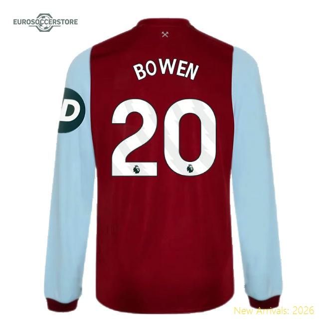 Premium Kids West Ham Bowen Jersey 2023-2024 Soft-touch