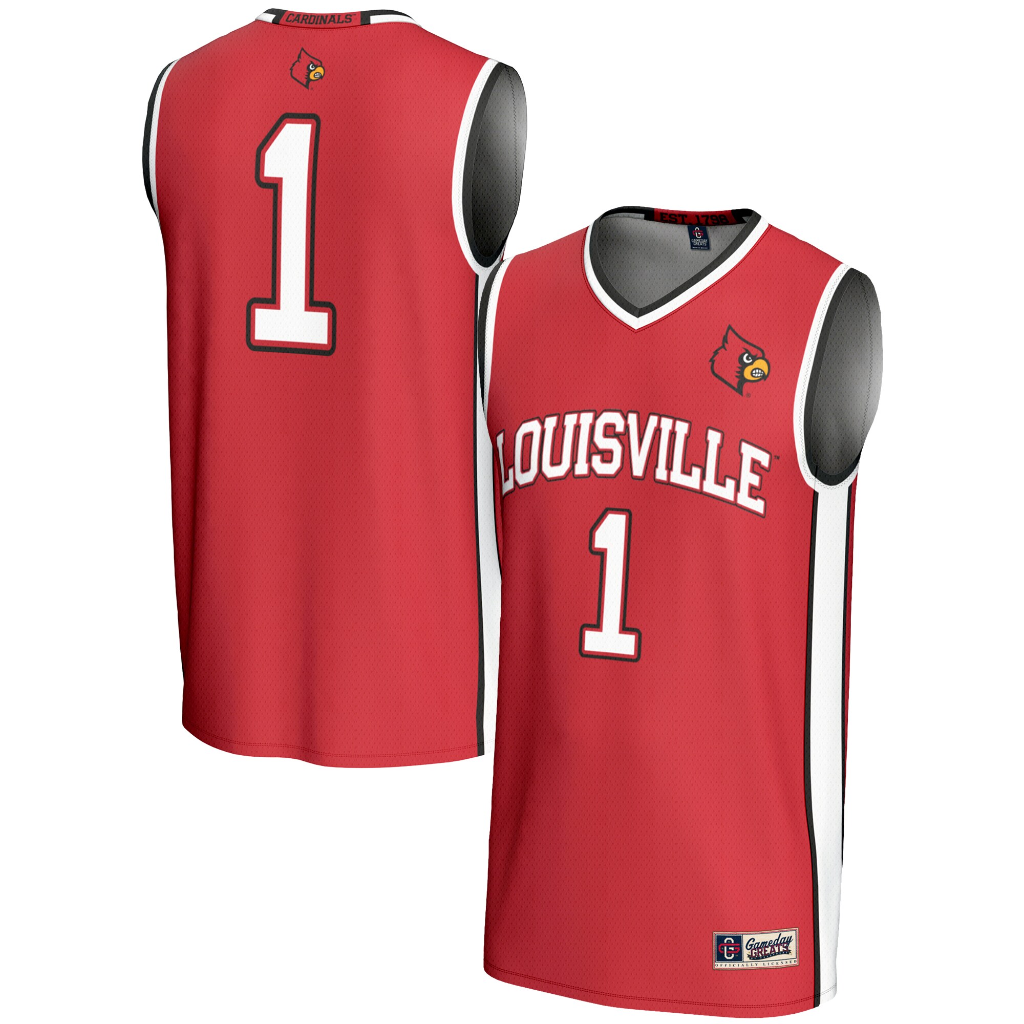 [DDG] Louisville Cardinals GameDay Greats Youth Lightweight Basketball Jersey - Red