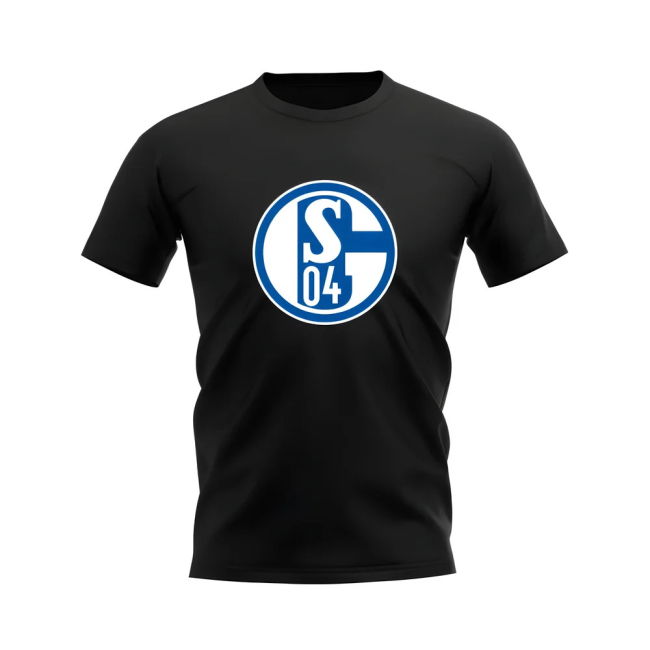 Schalke Badge Great Deal Shirt (Black) Lightweight Quick Dry