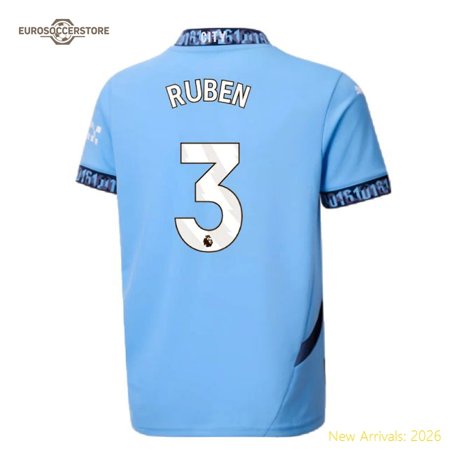 High-quality Kids Man City Ruben Jersey 2024-2025 Flexible