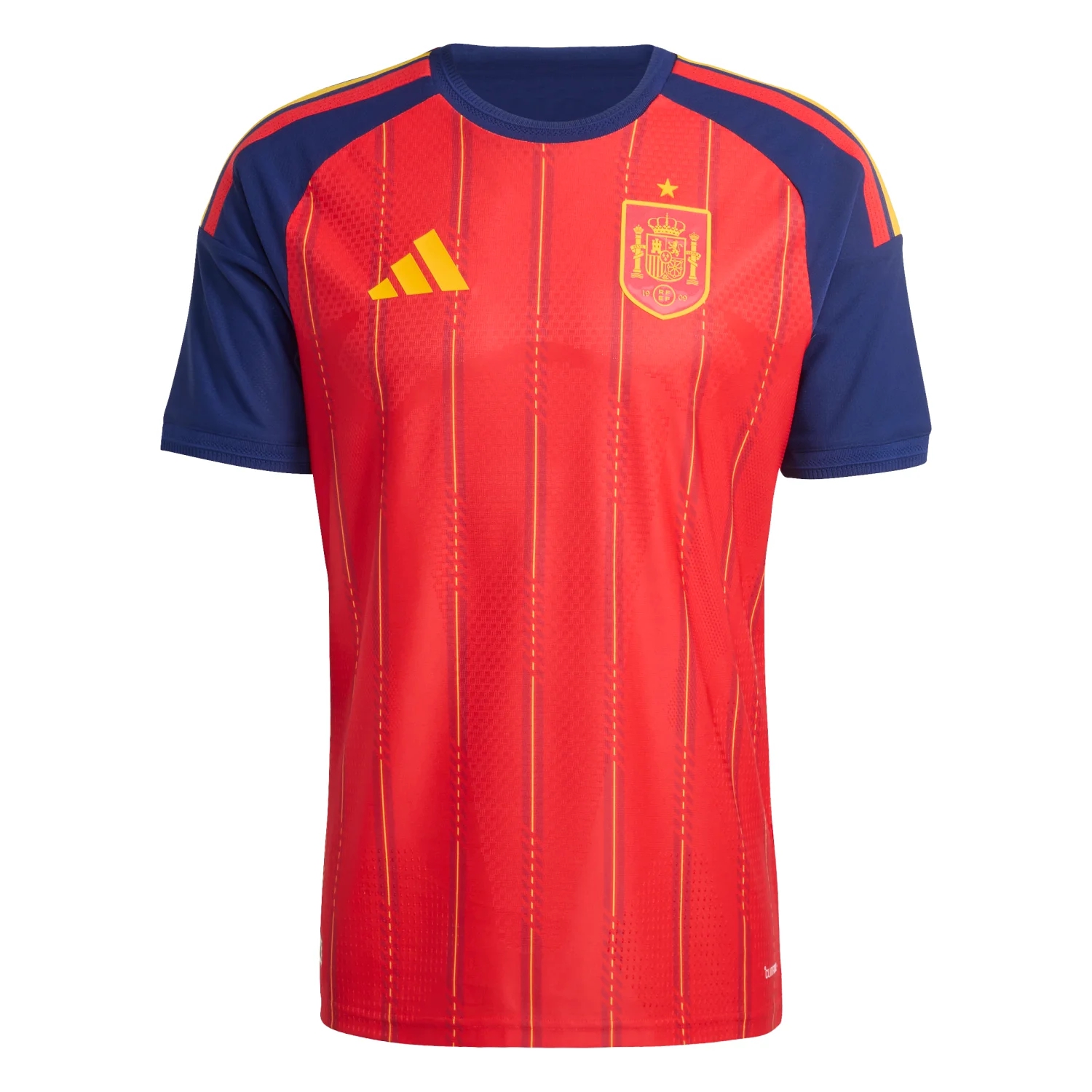 Spain 2026 Elite Home Jersey - Men's | Slim Fit Climacool+ Red Football Shirt with Jacquard Performance Design