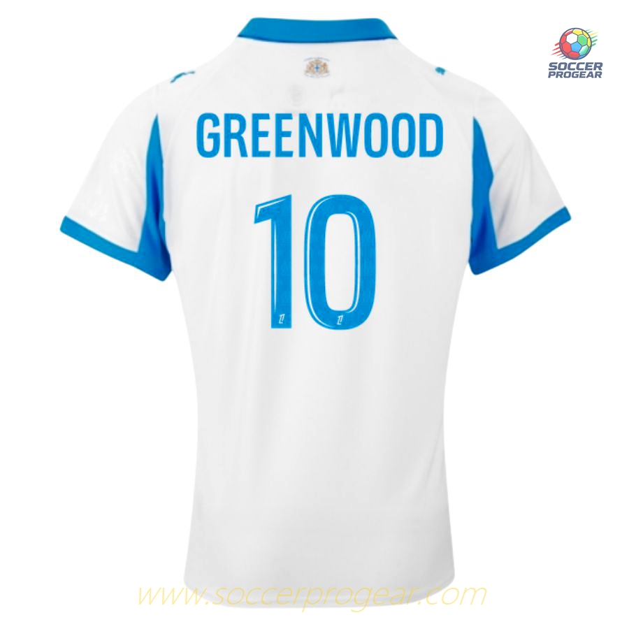 OM French Ligue 1 Home Children Soccer Uniform Football Jersey 2025-26 Edition Greenwood