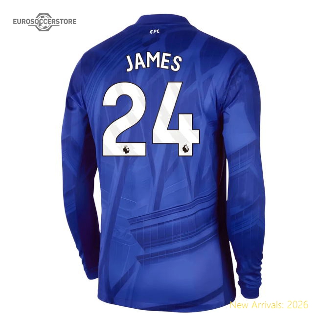 Premium 2025-2026 Chelsea Home Long Sleeve Shirt (james 24) - Premium