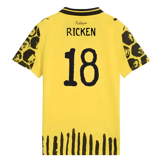 2025-2026 Borussia Dortmund Home Soccer Jersey (Ricken 18)