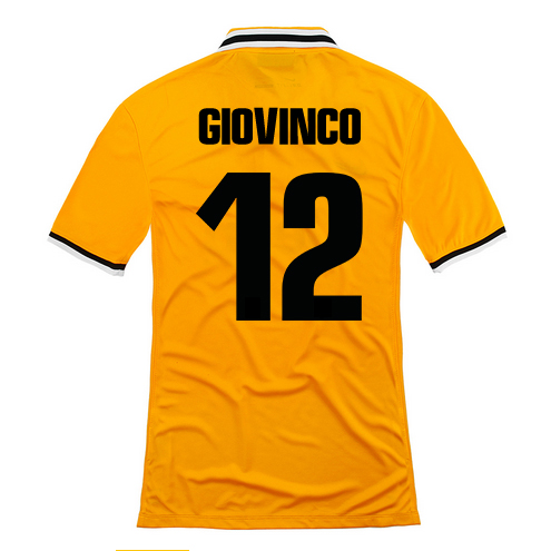 13-14 Juventus 12 Giovinco Away Yellow Jersey Shirt - Official