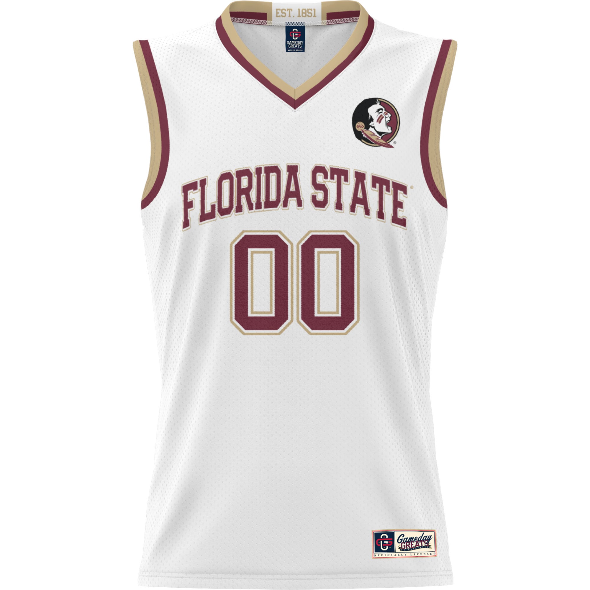 [DDG] Florida State Seminoles GameDay Greats Unisex Lightweight NIL Pick-A-Player Women's Basketball Jersey - White