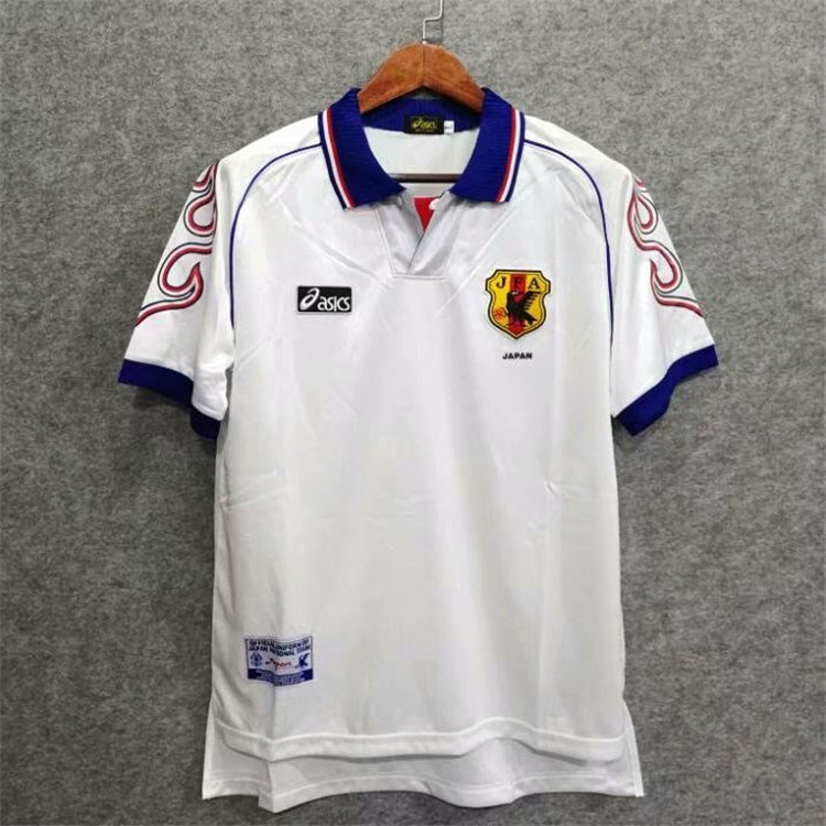 Japan 1998 Away White Retro Soccer Jersey Football Shirt - Official