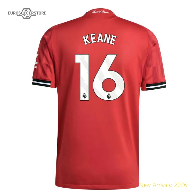 Top-grade 2025-2026 Man Utd Authentic Home Shirt (keane 16)