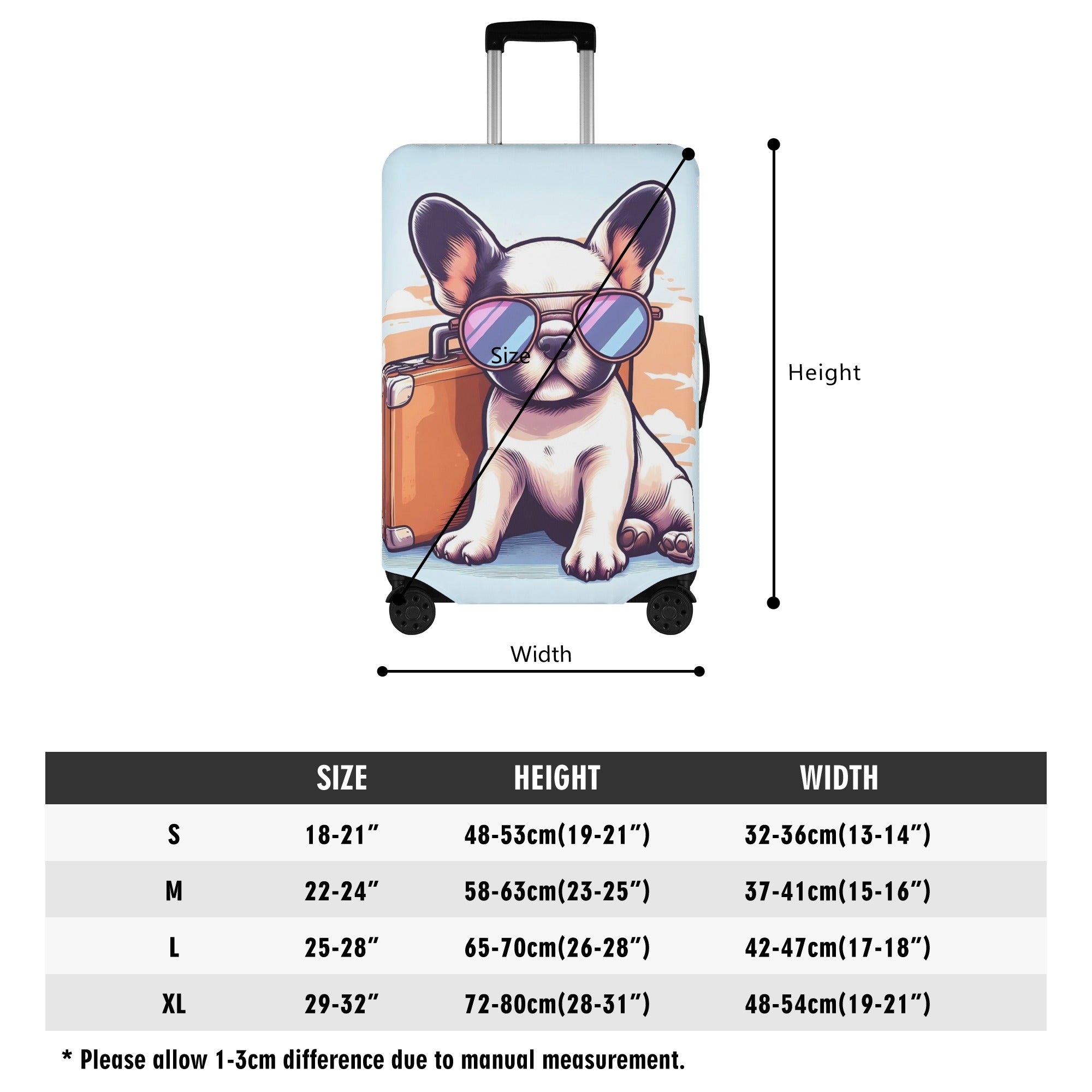 French Bulldog Bruce Luggage Cover Useful Frenchie Gear