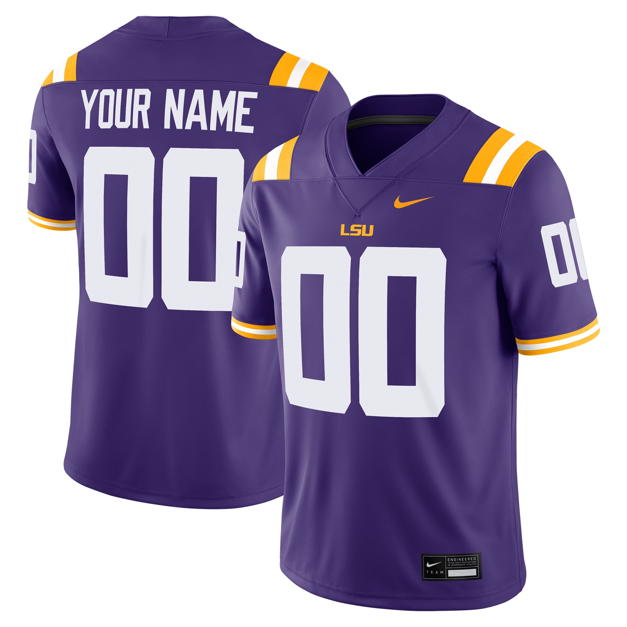 LSU Tigers Custom Football Game 2026 Season Football Jersey - Purple