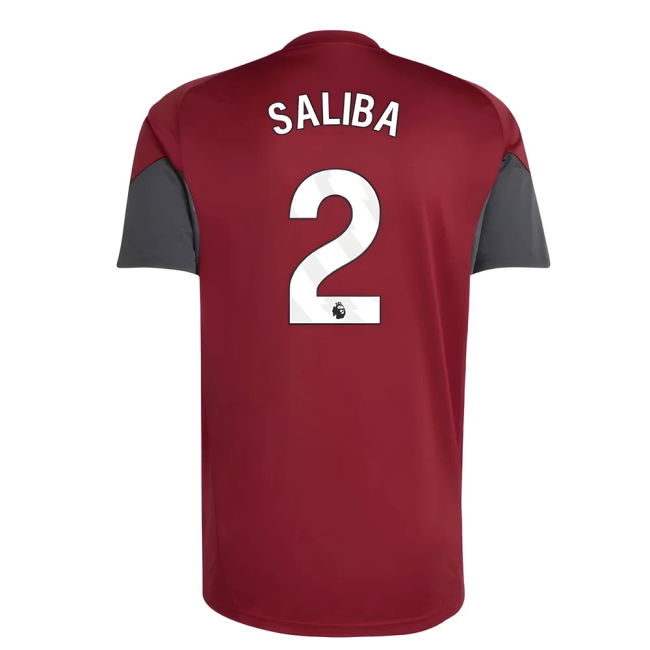 Arsenal Training Football Jersey 2025-20 Saliba 2 L S