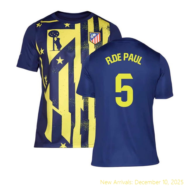 2025-2026 Atletico Madrid Home Shirt - Durable Soccer (De Paul 5)