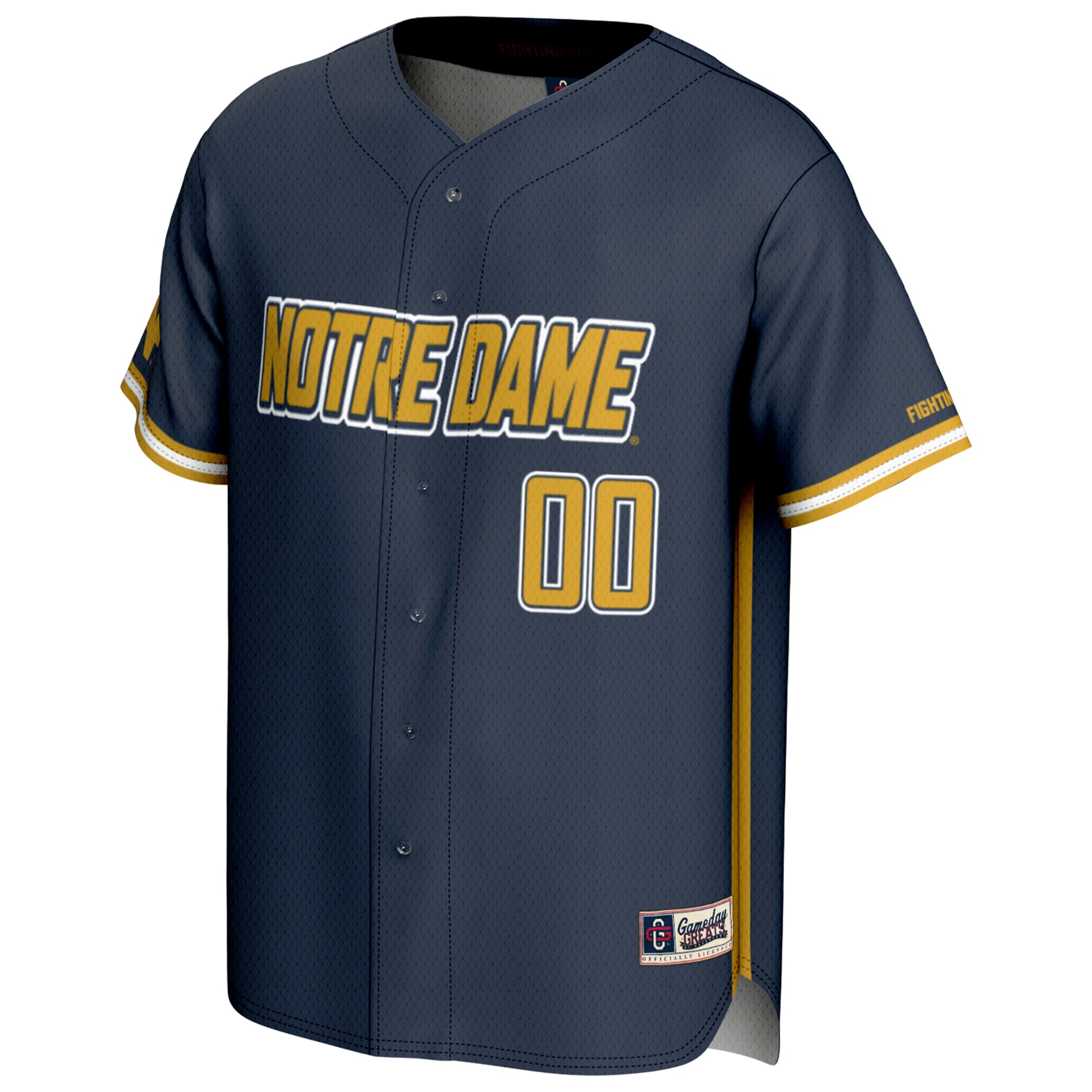 [NJP] Notre Dame Fighting Irish GameDay Greats Youth NIL Pick-A-Player Baseball Lightweight Jersey - Navy