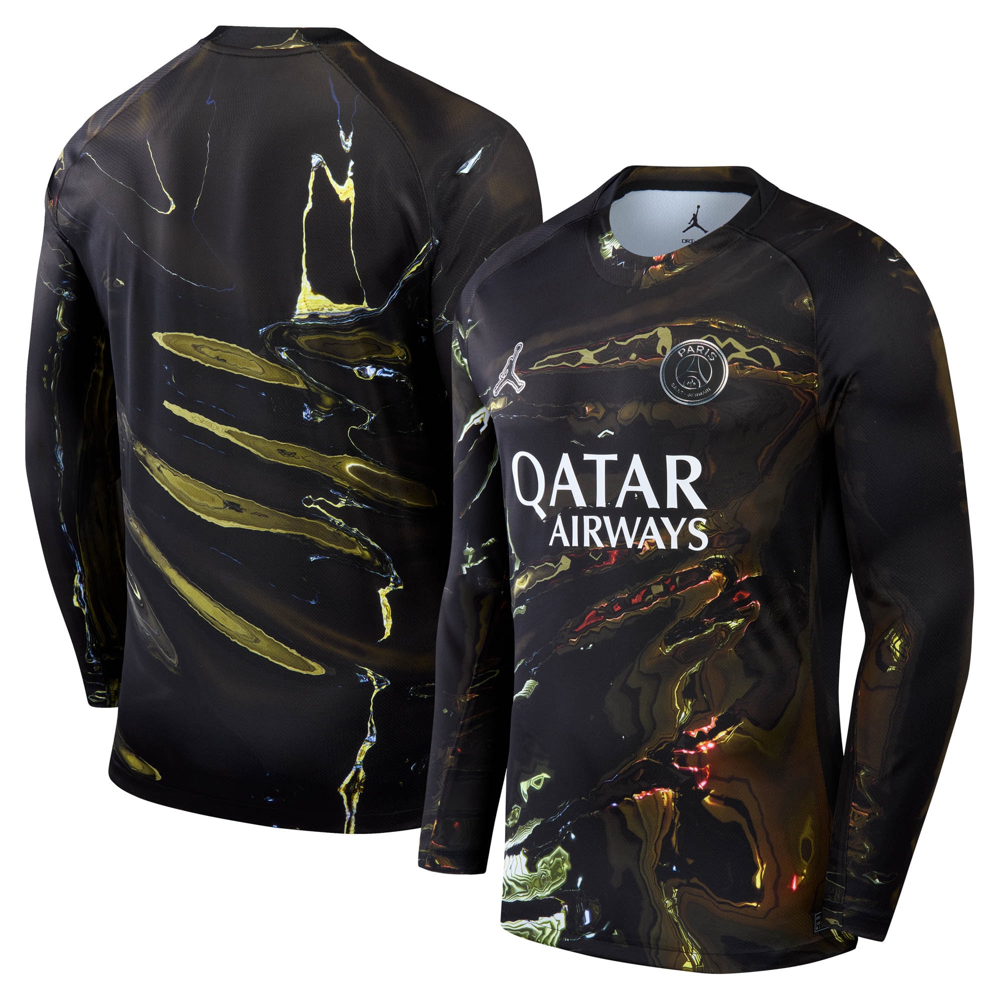 [JED] Women's Paris Saint-Germain 2025/26 Fifth Stadium Replica Long Sleeve Jersey - Black