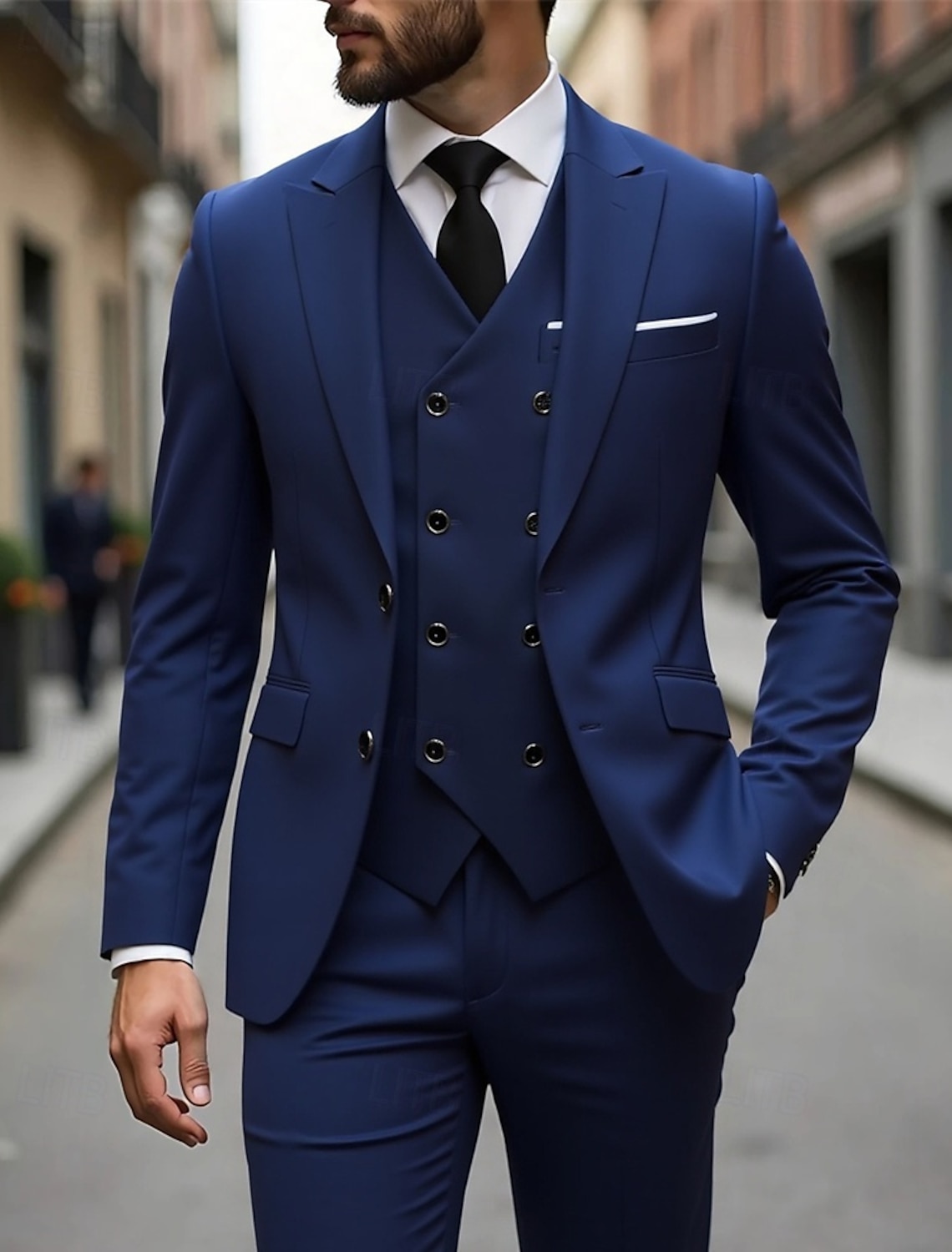 Men's Blazer+Vest+Dress Pants Blazer Vest Set Business Cocktail Party