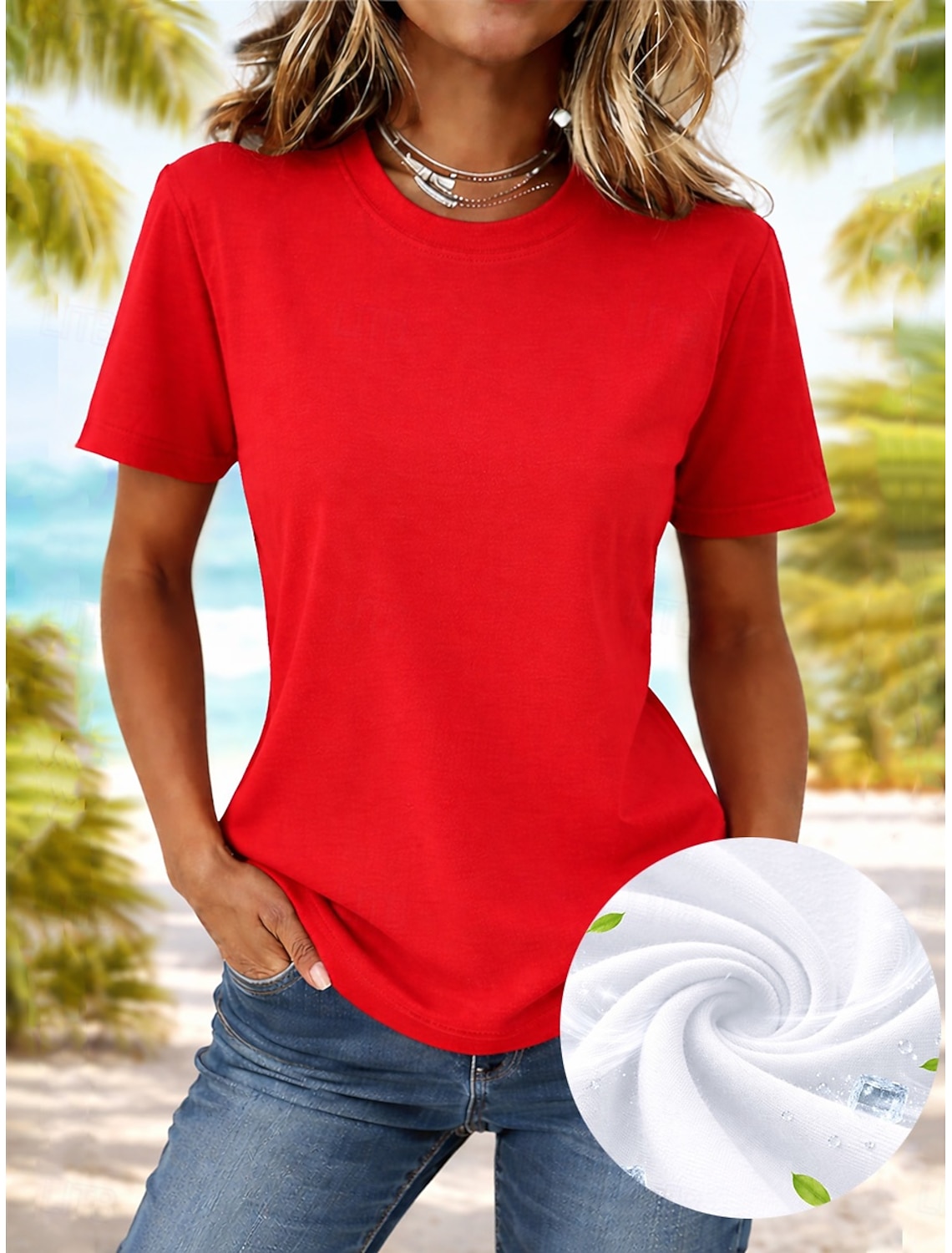 Women's 100% Cotton T-Shirts - Quality Basic Short Sleeve V Neck Tee