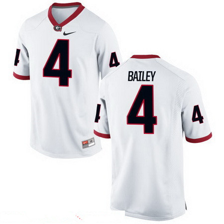 Men's UGA GA White 2016 embroidered Champ Bailey #4 official Jersey