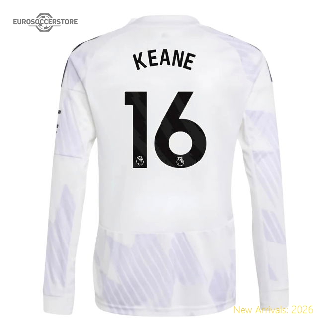2025-2026 Man Utd Long Sleeve Away Shirt (kids) (keane 16)