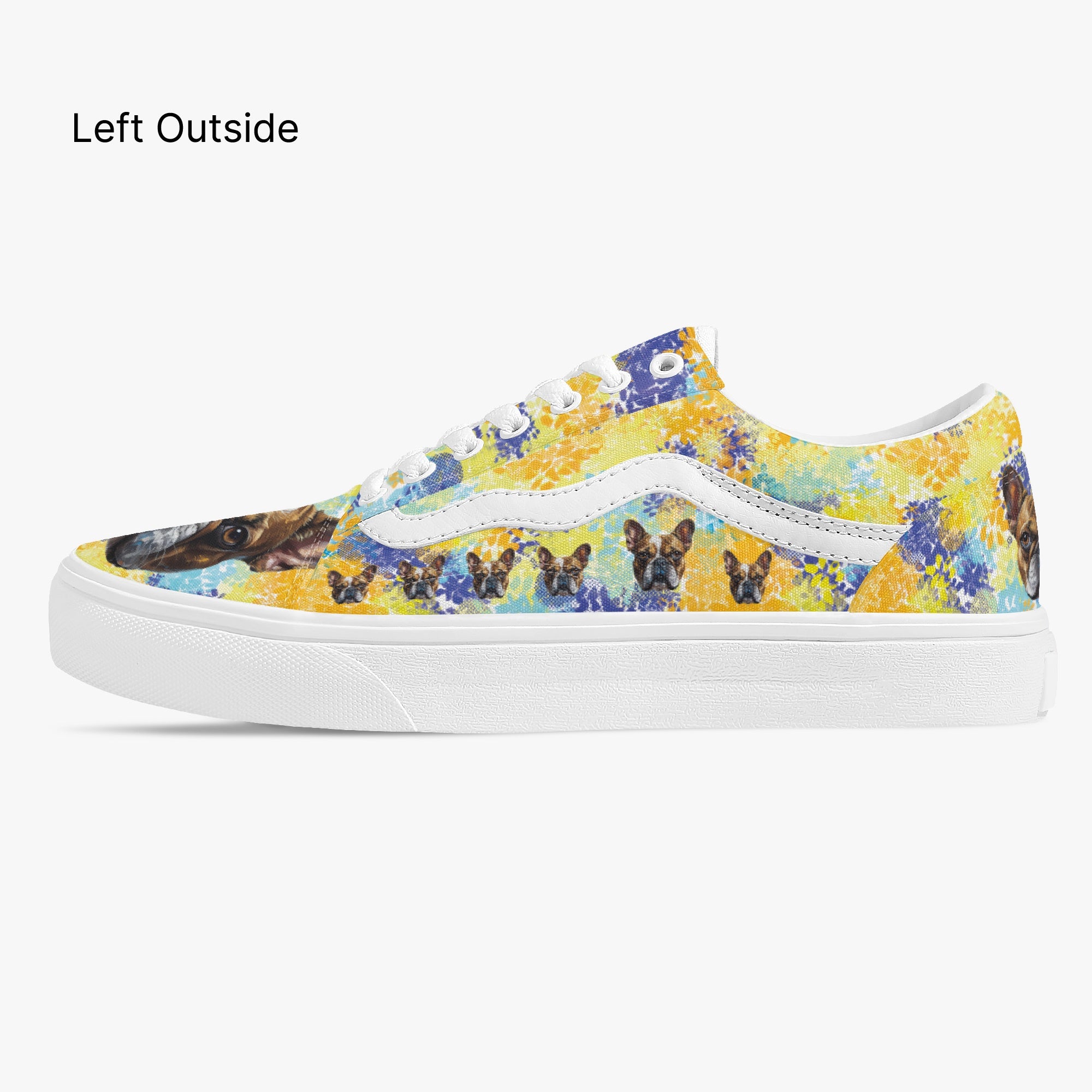 Latte - Trendy Low-Top Canvas Sneakers