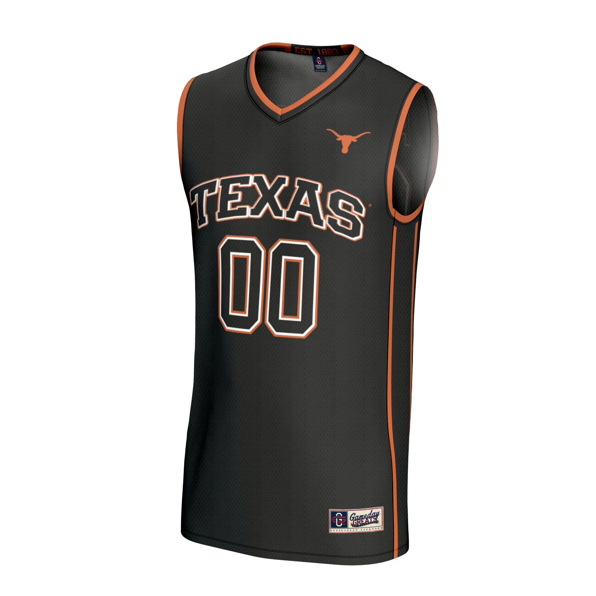 [DDG] Texas Longhorns GameDay Greats Youth Lightweight Collegiate Men's Basketball NIL Pick-A-Player Fashion Jersey - Black