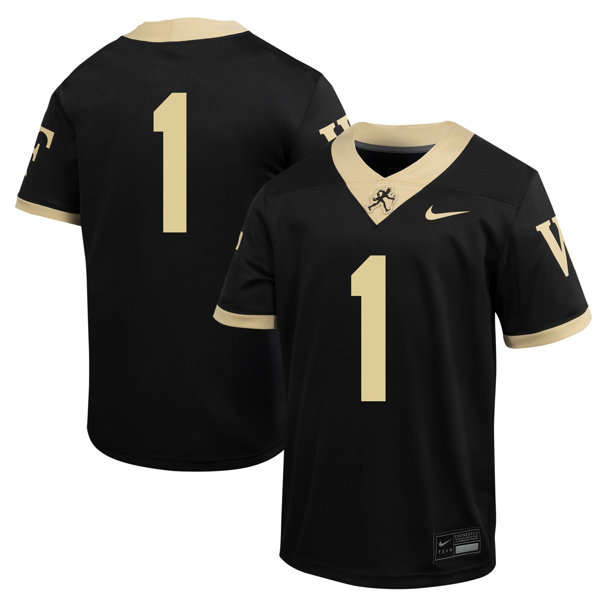 #1 Wake Forest Demon Deacons Youth Untouchable 26/27 Football Jersey - Black